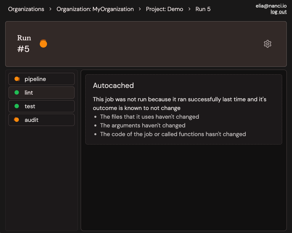 Autocached job