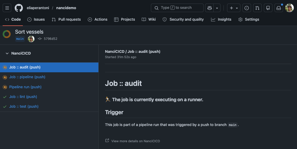 Nanci GitHub integration